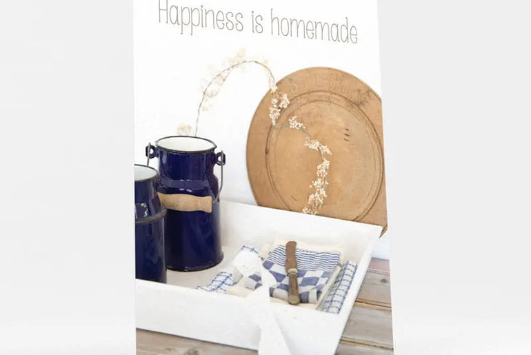 Postkaart Happiness is homemade - A6 formaat