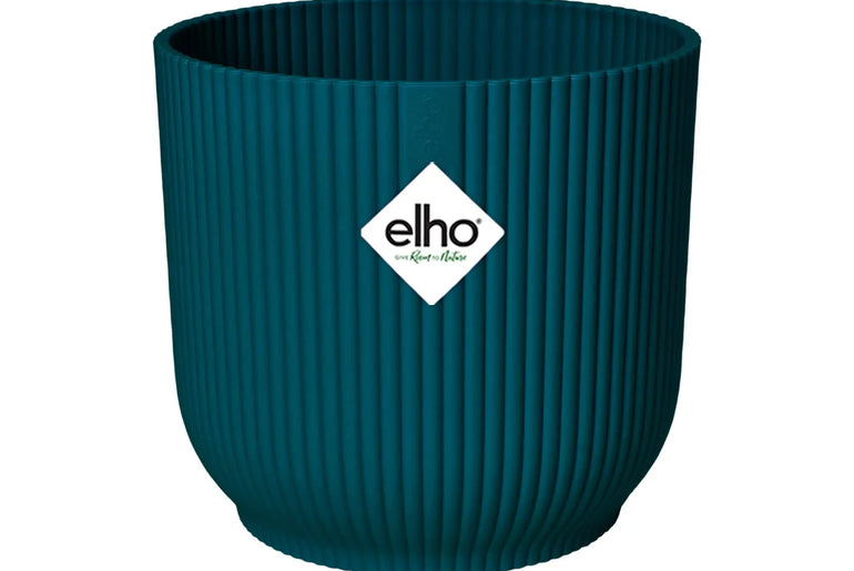 Pot elho Vibes Fold Round blauw - including wheels - D35 x H33 Everspring