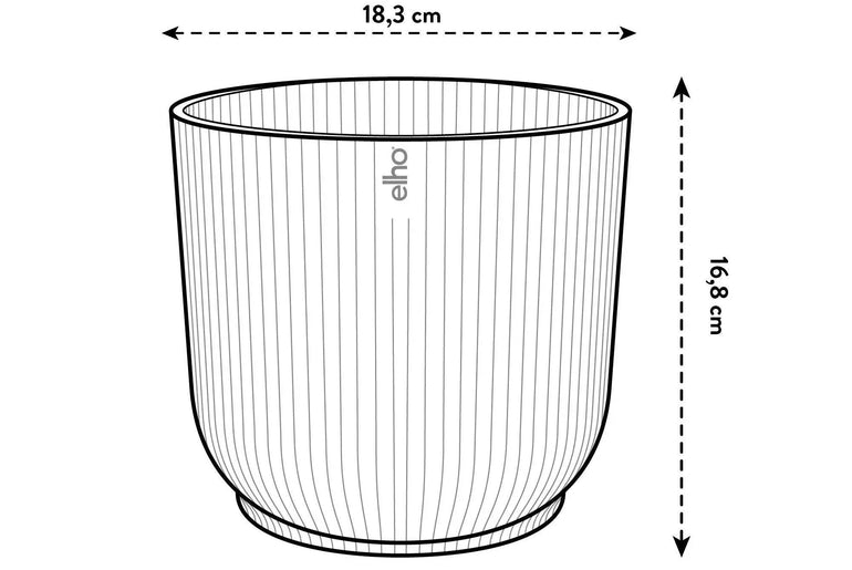 Pot elho Vibes Fold Round wit - D18 x H17 Everspring